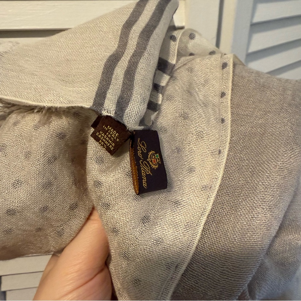 Loro Piana Cashmere Silk Scarf Flaws